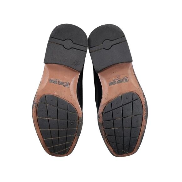 Stacy Adams Shoe Mens 8 Oxford Dress Formal Leather Square Toe Derby Calhoun Moc - Picture 12 of 15